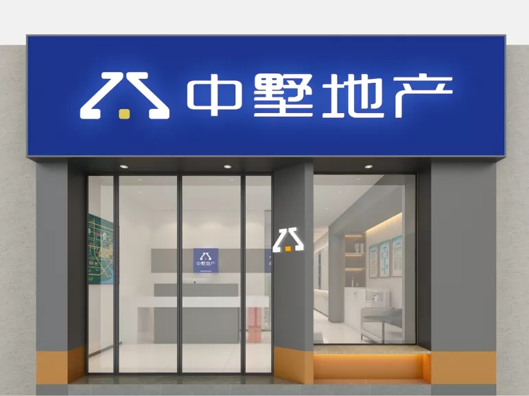 蓝底衬托下的白色“ZS”